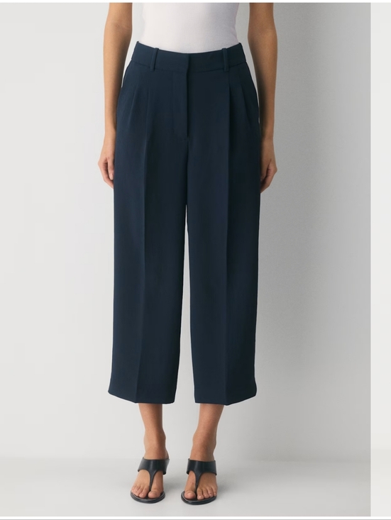 Wilfred Pants - Aritzia Wilfred The Effortless Pant™ Cropped - Crepette 14 Navy